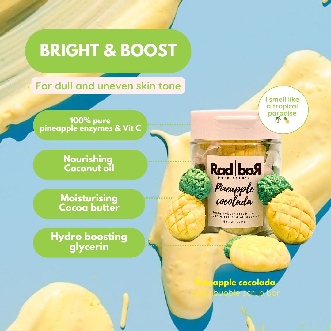 Festive of love bundle - Award-winning Pineapple cocolada & strawberry bliss body bubble scrub
