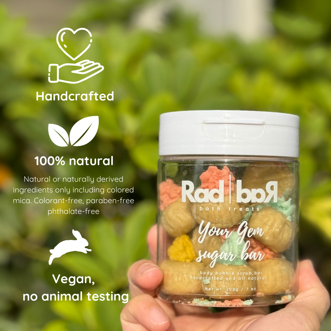 Your gem sugar bar -body bubble scrub bar