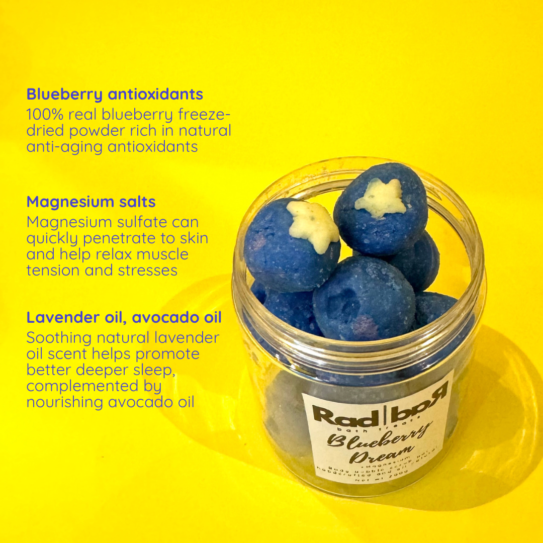 Blueberry dream body bubble scrub - Relax & Sleep Better
