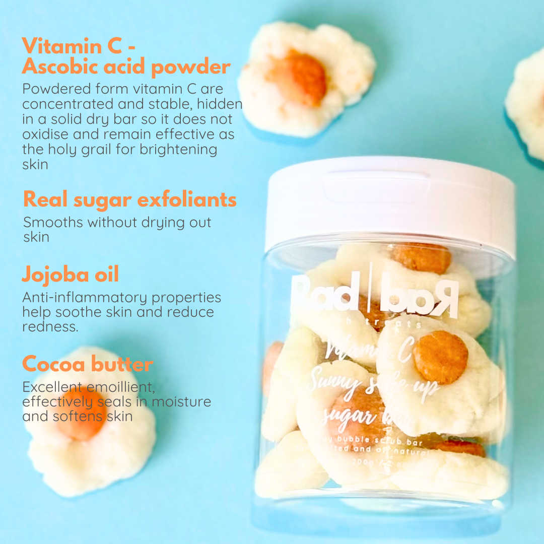 Vitamin C Sunny side up sugar bar - body bubble scrub