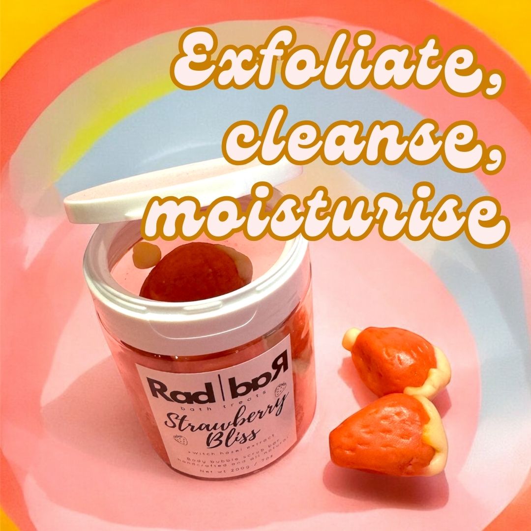 Strawberry bliss body bubble scrub