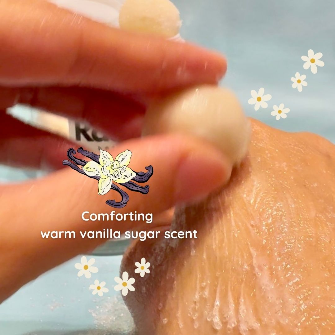 New! Vanilla bean snowball body bubble scrub