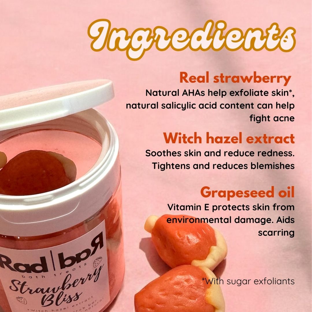 Strawberry bliss body bubble scrub