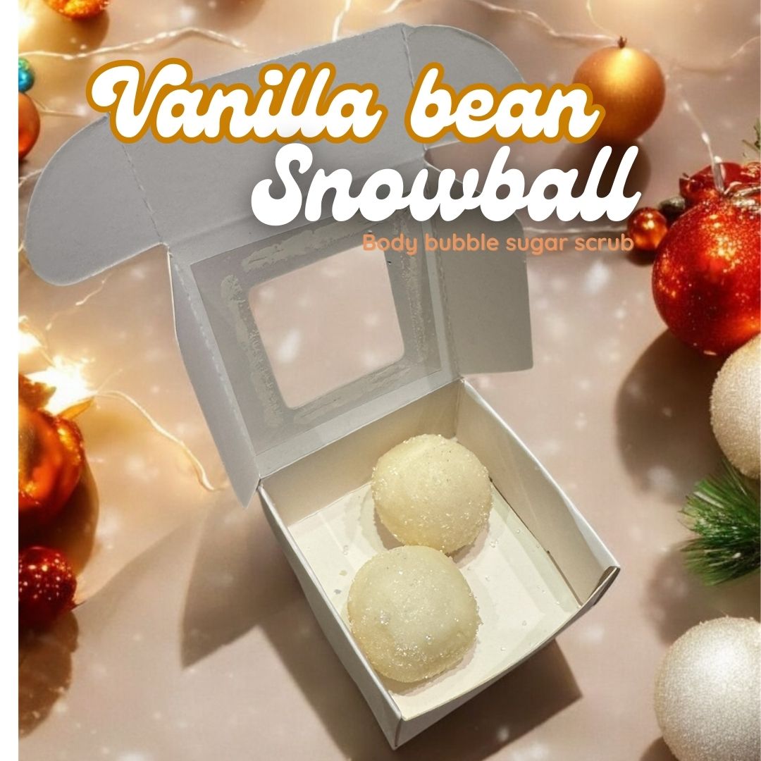 New! Vanilla bean snowball body bubble scrub