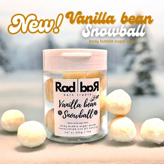 New! Vanilla bean snowball body bubble scrub